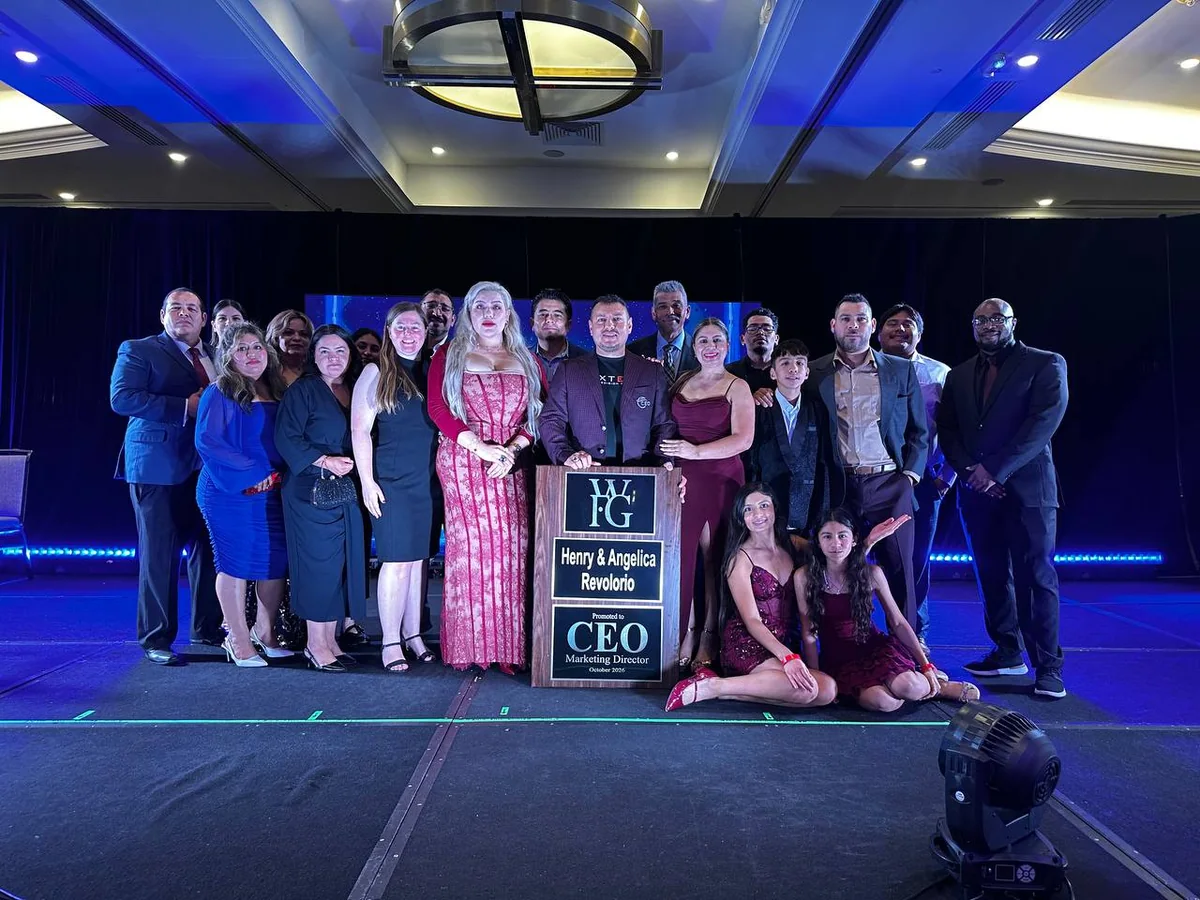 Large team at a recognition event